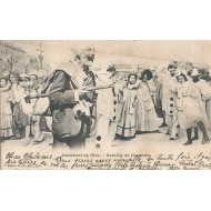 Carnaval de Nice et bailet, type niçois. Photomontage vers 1900